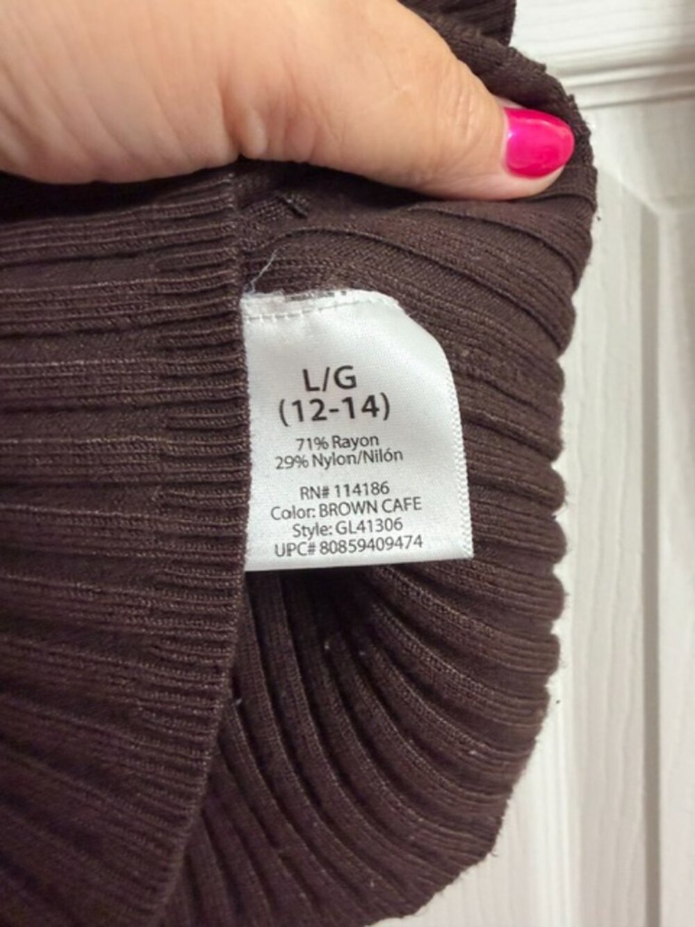 George Brand Women's Brown Long Sleeve Sweater, Size Large - Picture 3 of 3
